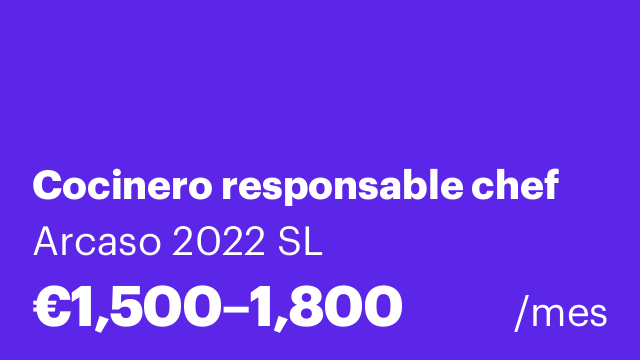 Cocinero responsable chef