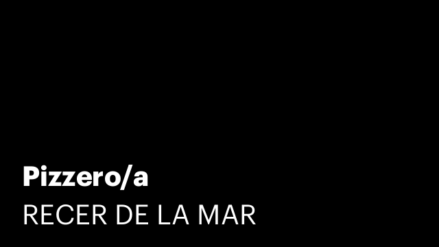 Pizzero/a