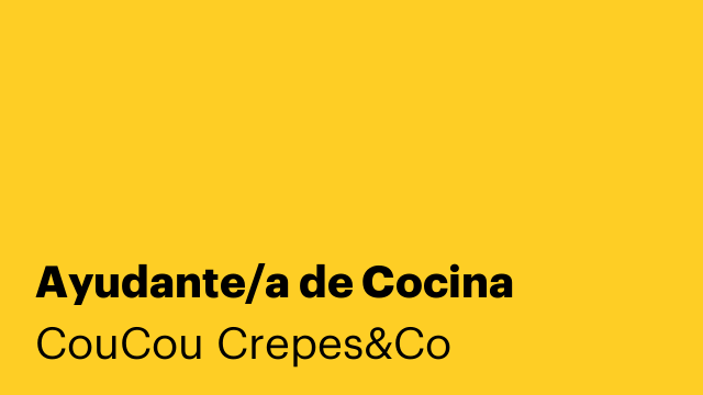 Ayudante/a de Cocina