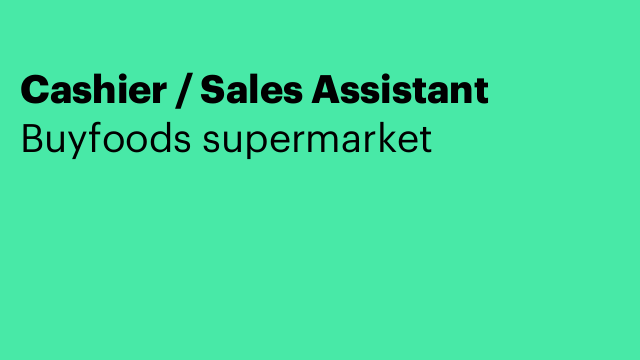 Cashier / Sales Assistant