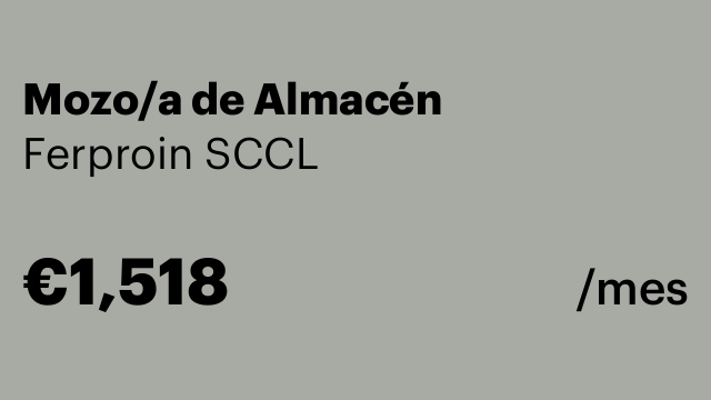Mozo/a de Almacén