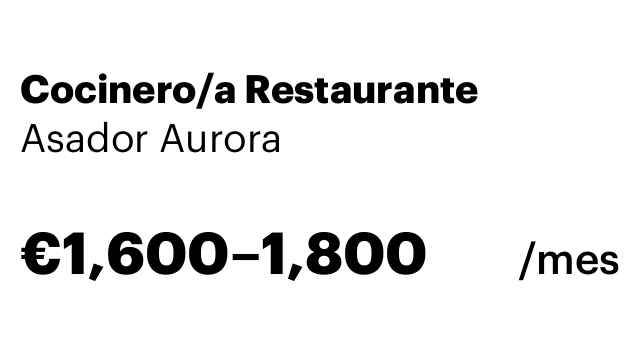 Cocinero/a Restaurante