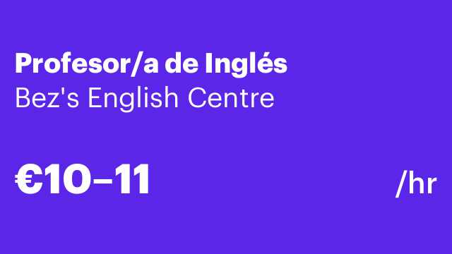 Profesor/a de Inglés