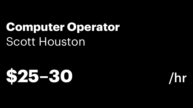 Computer Operator