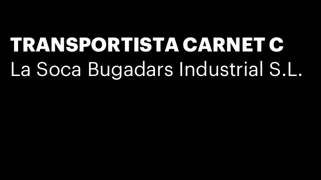 TRANSPORTISTA CARNET C