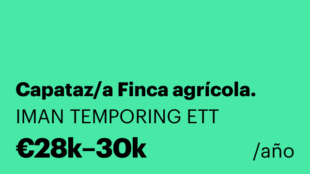 Capataz/a Finca agrícola.