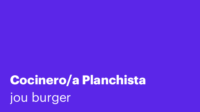 Cocinero/a Planchista