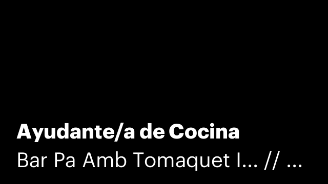 Ayudante/a de Cocina
