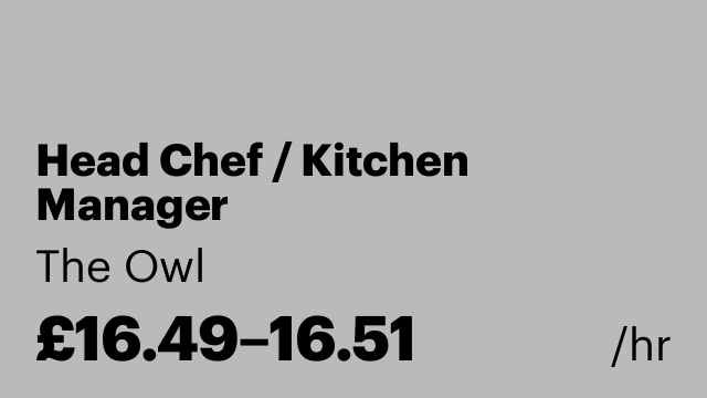 Head Chef / Kitchen Manager