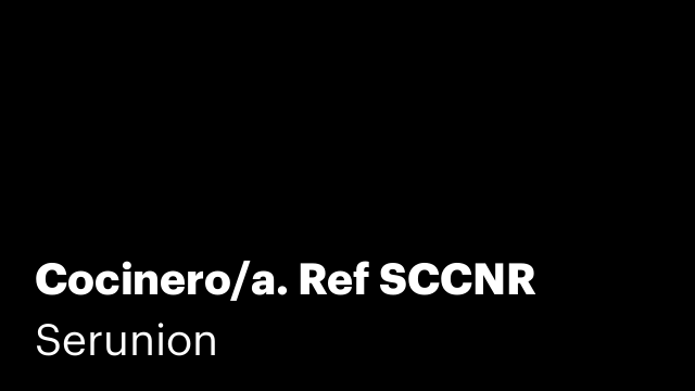 Cocinero/a. Ref SCCNR