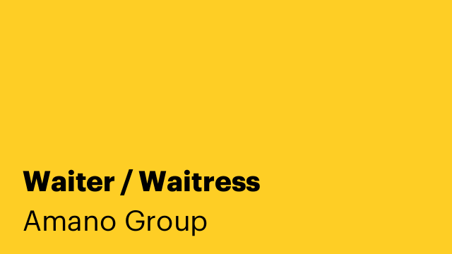 Waiter / Waitress