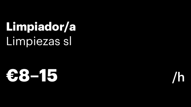 Limpiador/a