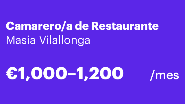 Camarero/a de Restaurante