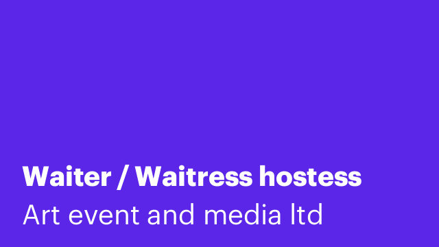 Waiter / Waitress hostess