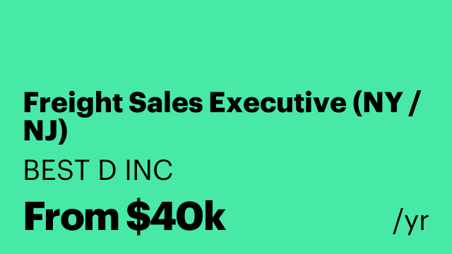 Freight Sales Executive (NY / NJ)