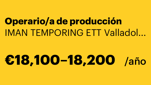 Operario/a de producción