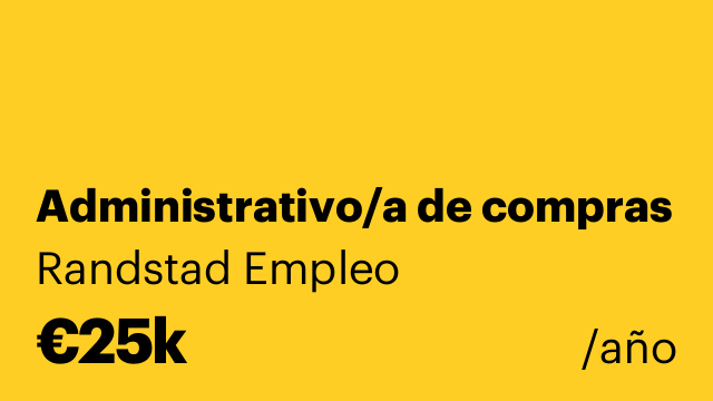 Administrativo/a de compras