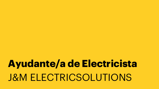 Ayudante/a de Electricista