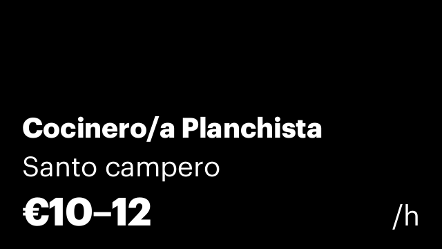 Cocinero/a Planchista
