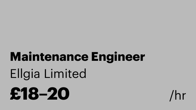 Maintenance Engineer