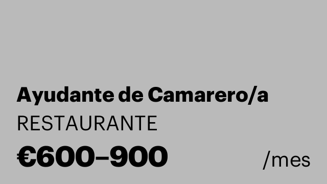 Ayudante de Camarero/a