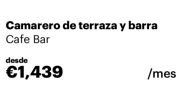 Camarero de terraza y barra