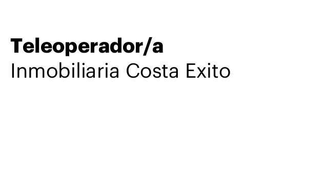 Teleoperador/a