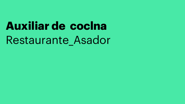 Auxiliar de  coclna