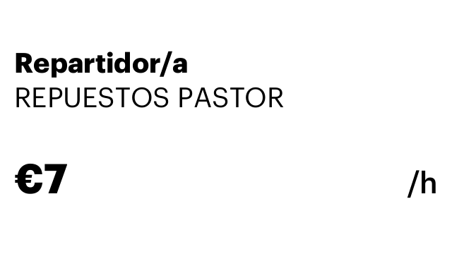 Repartidor/a