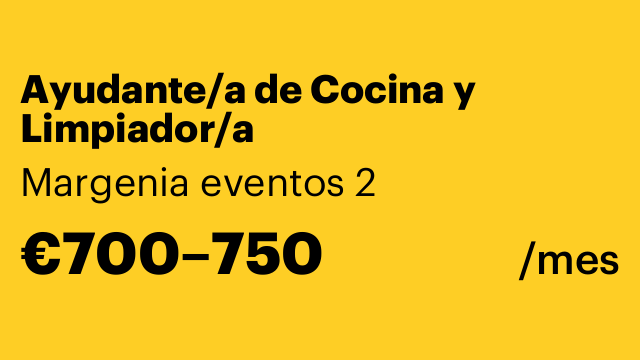 Ayudante/a de Cocina y Limpiador/a