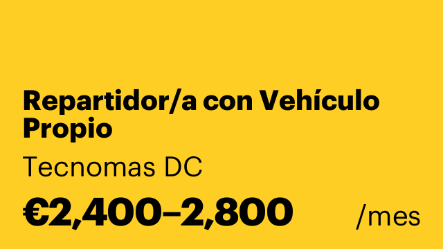 Repartidor/a con Vehículo Propio