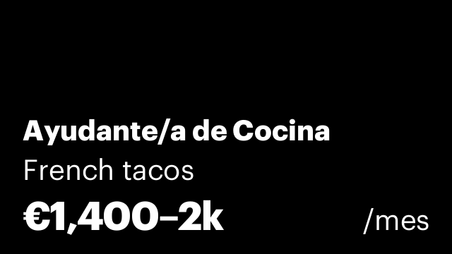 Ayudante/a de Cocina