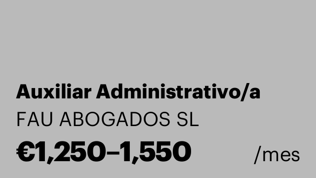 Auxiliar Administrativo/a