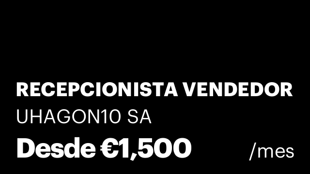 RECEPCIONISTA VENDEDOR