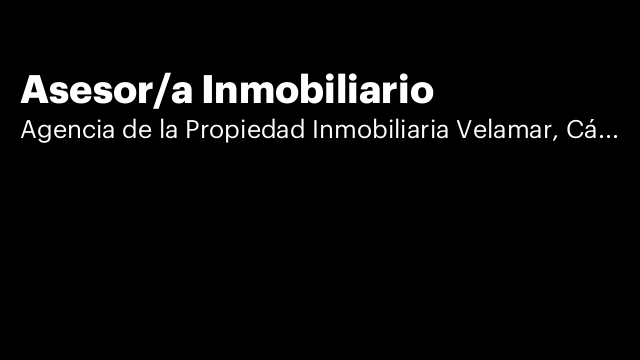 Asesor/a Inmobiliario