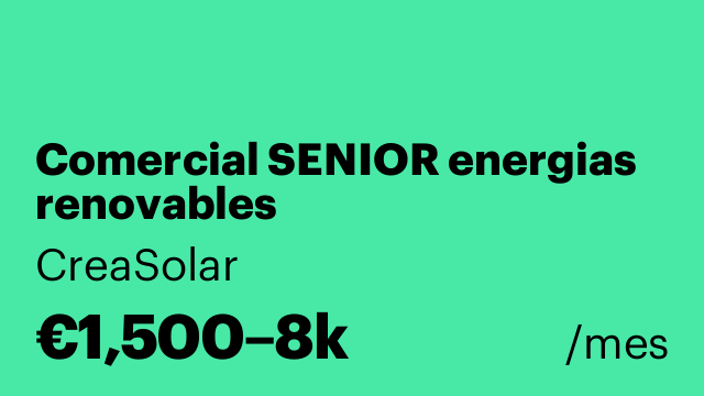 Comercial SENIOR energias renovables
