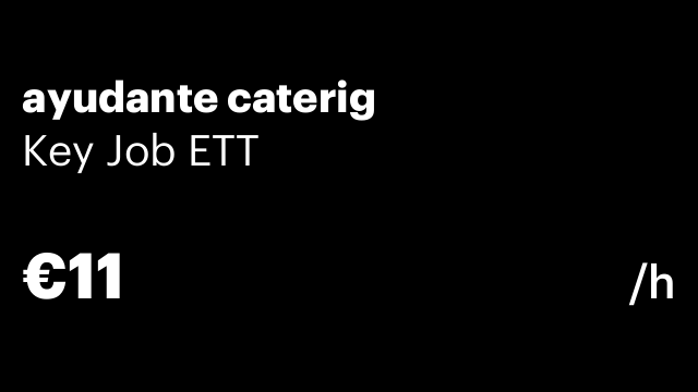 ayudante caterig