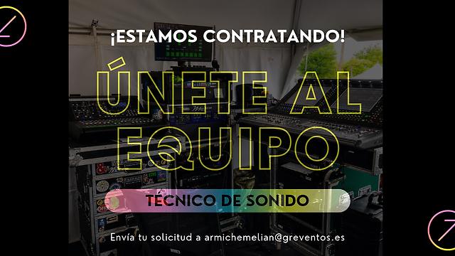 Técnico/a de Sonido y Iluminacion