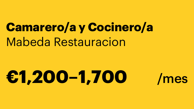 Camarero/a y Cocinero/a