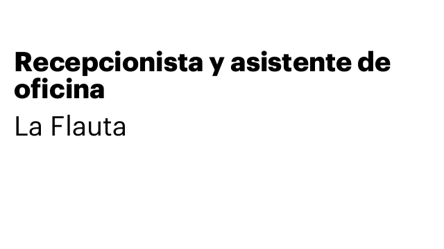 Recepcionista y asistente de oficina