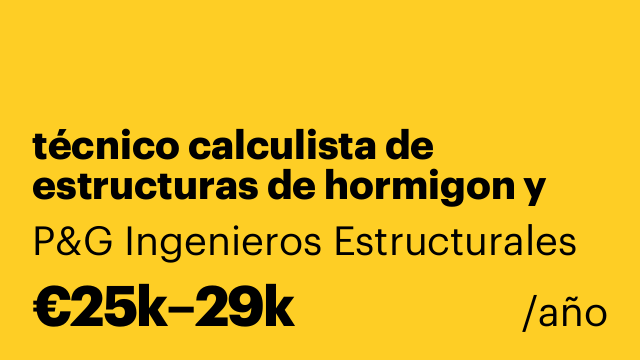 técnico calculista de estructuras de hormigon y metalicas