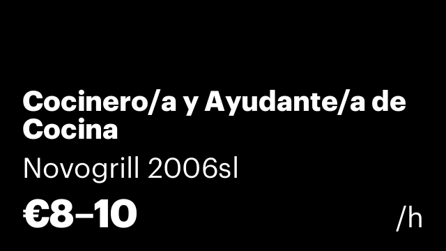 Cocinero/a y Ayudante/a de Cocina