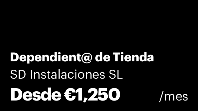 Dependient@ de Tienda