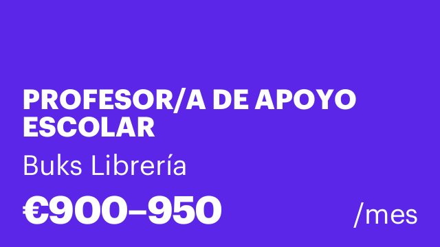 PROFESOR/A DE APOYO ESCOLAR