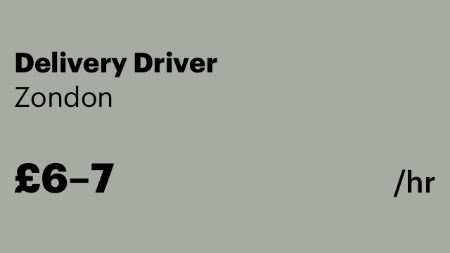 Delivery Driver