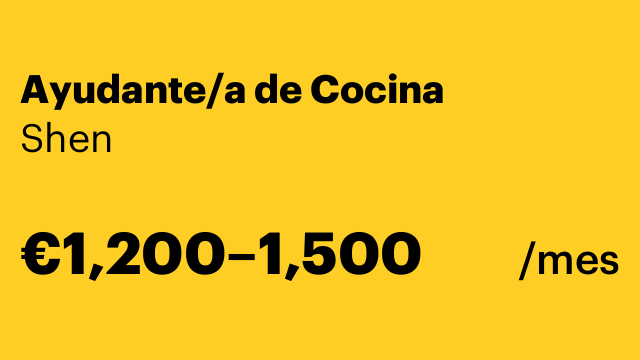 Ayudante/a de Cocina