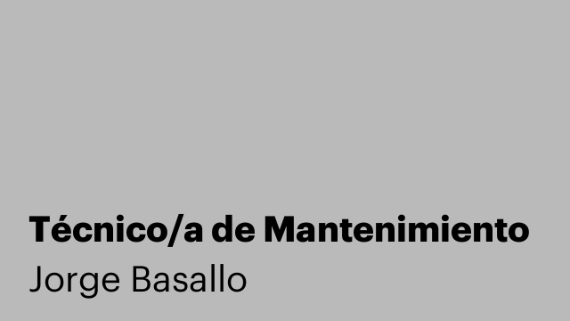 Técnico/a de Mantenimiento