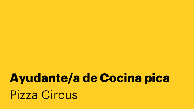 Ayudante/a de Cocina pica