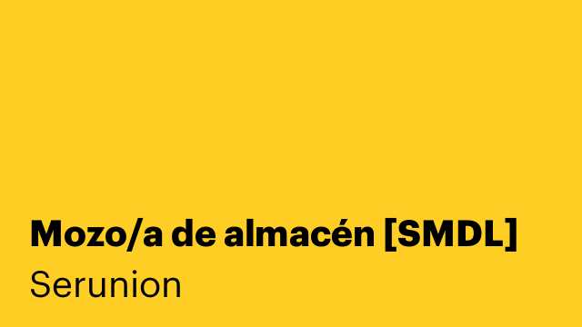 Mozo/a de almacén [SMDL]