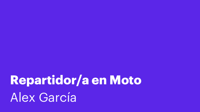 Repartidor/a en Moto